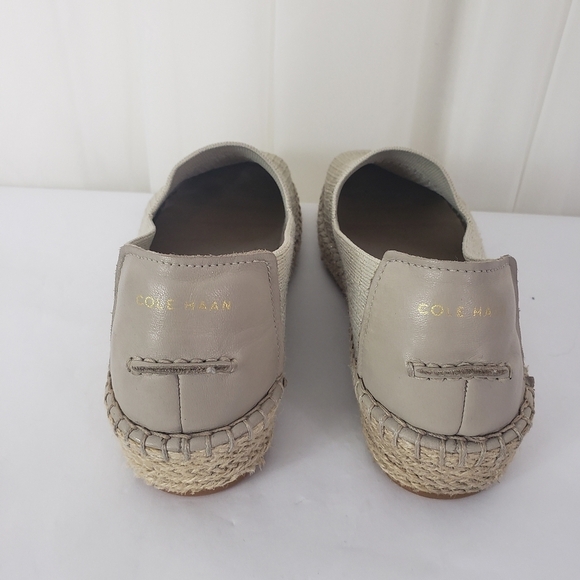 Cole Haan Cloudfeel Stitchlite Espadrille Slip-On beige tan metallic glitter 7.5 - Picture 6 of 8